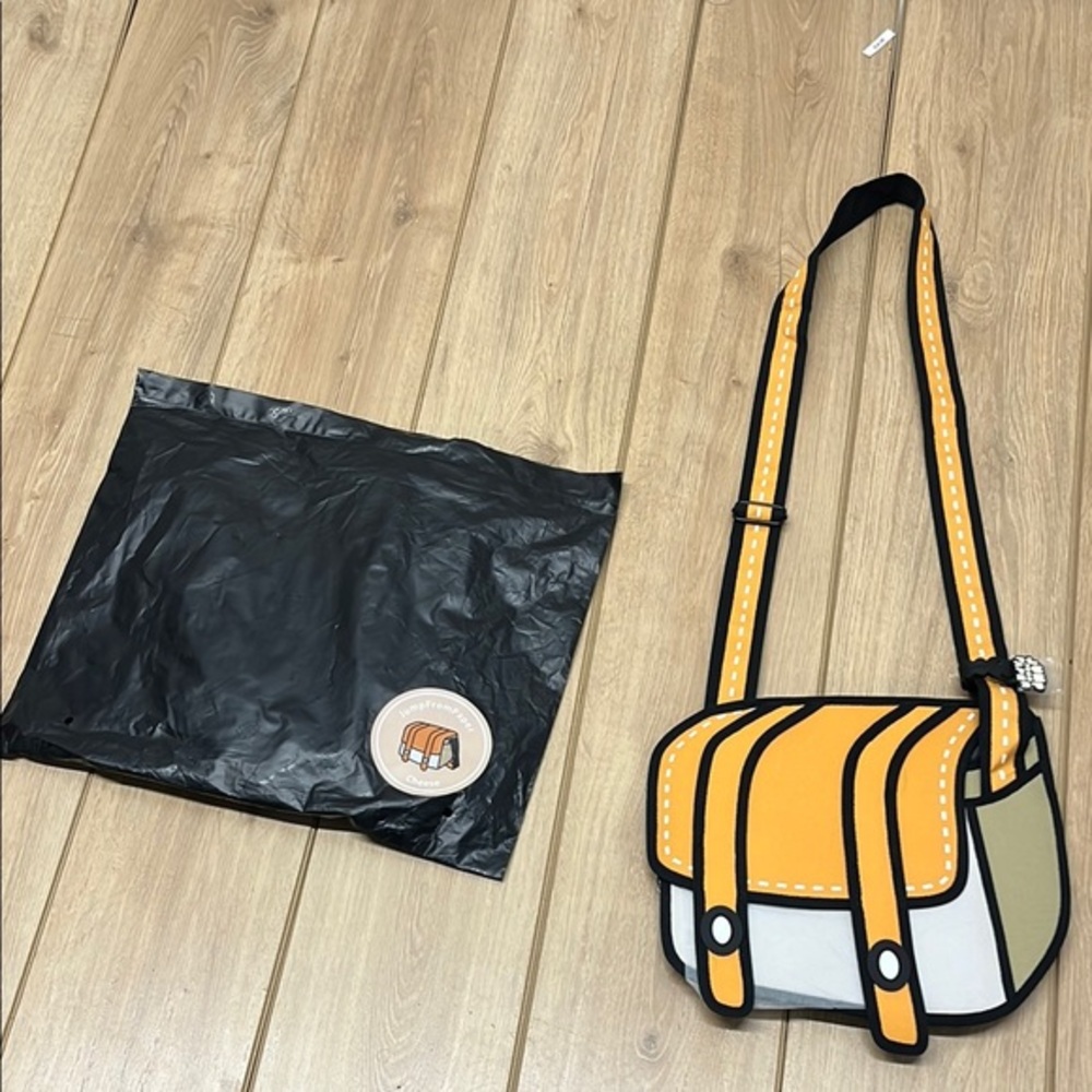 Jump From Paper Cartoon illusion Unisex Men Woman Messenger Bag